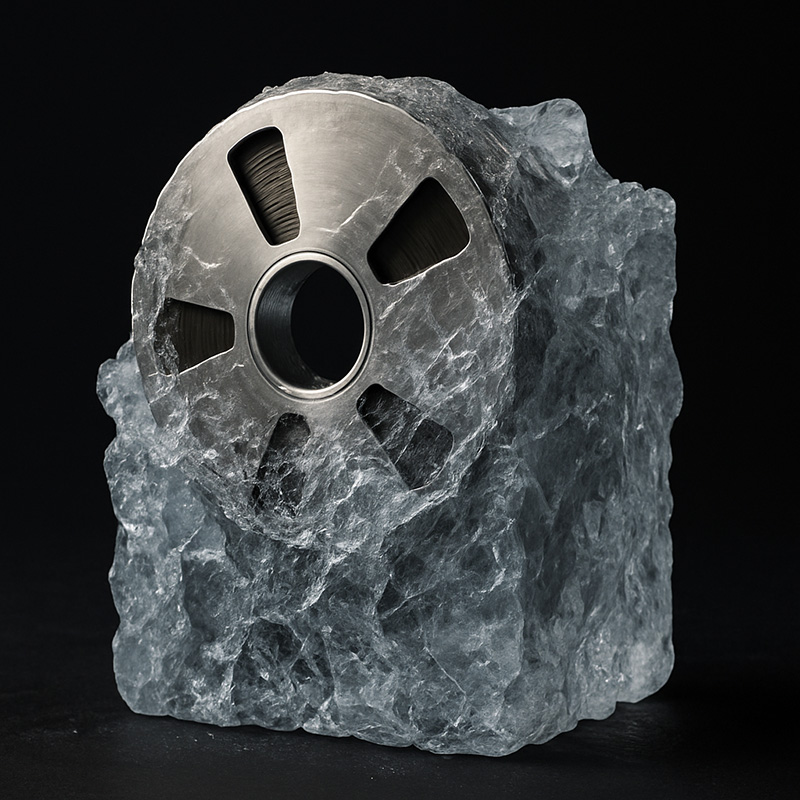 reel freezing in ice
